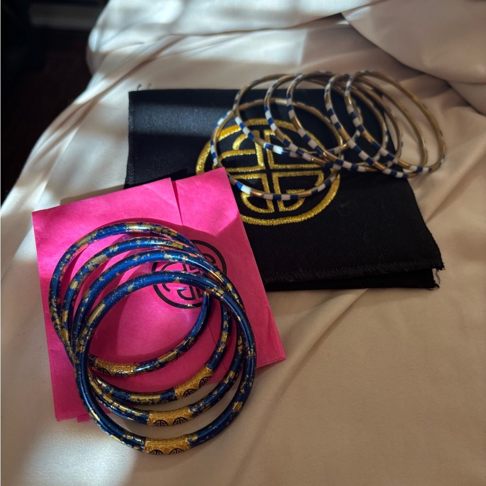 Budha Girl Koi Blue and Gold Bangle Set w/ Matching Veda set!
